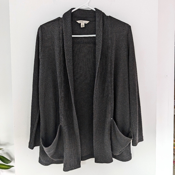 2/15$ Calvin Klein Black Open Front Cardigan - Picture 1 of 7